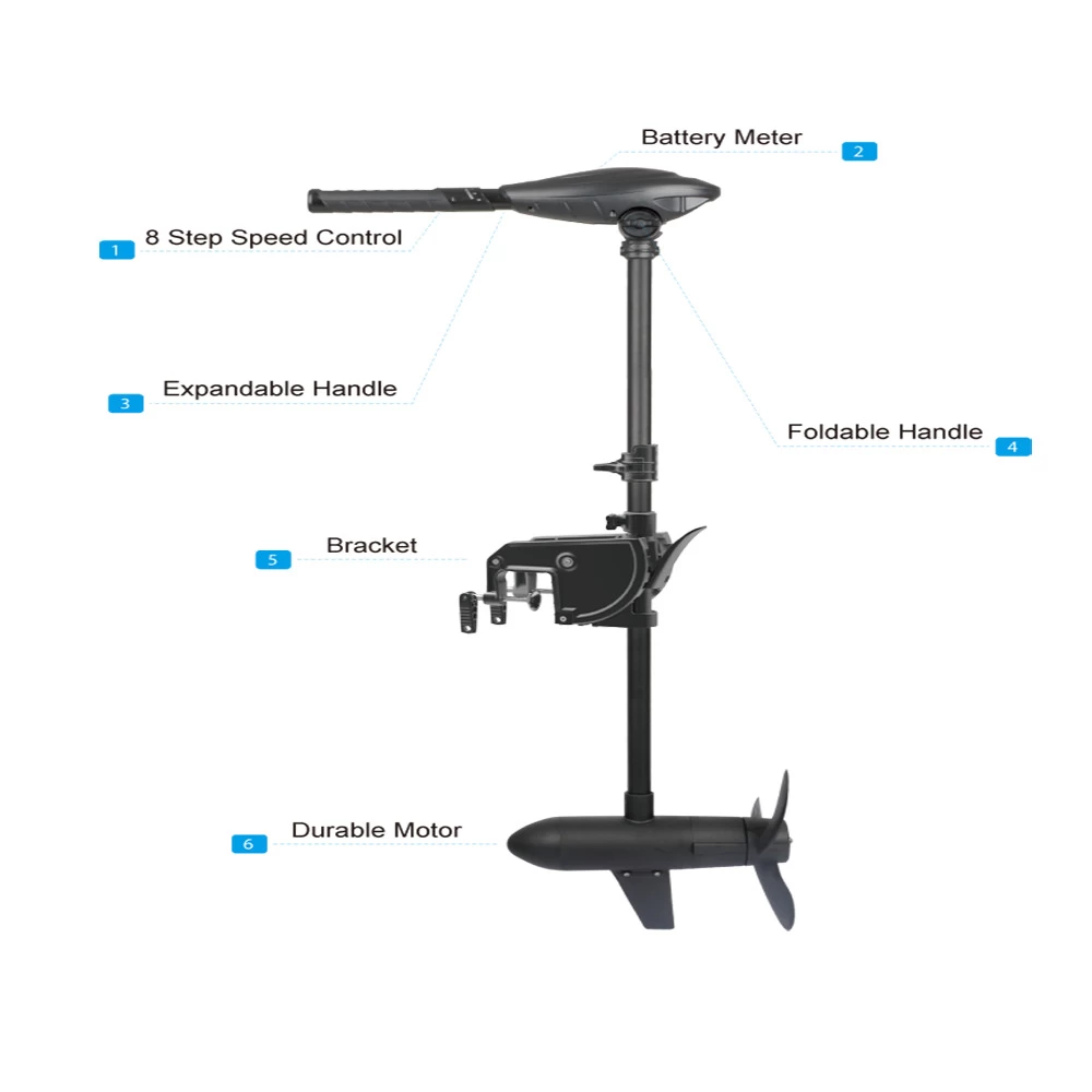 Haswing Osapian 80lbs Electric Outboard Motor 840W 24V Black 4 Haswing Osapian 80lbs Electric Outboard Motor 840W 24V Black - Image 2