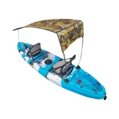 K2F Detachable Sun Shade Awning For Double Kayak Canoe -Kayak Specialty Store K2FD DB SUNSHADE CAMO 4