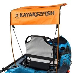 K2F Detachable Sun Shade Awning For Single Kayak Canoe -Kayak Specialty Store K2FD S SUNSHADE ORANGE 2