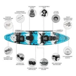 Merlin Double Fishing Kayak Package - Blue Lagoon [Sydney] -Kayak Specialty Store K2FS MERLIN BLUELAGOON 6