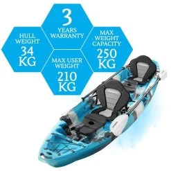 Merlin Double Fishing Kayak Package - Blue Lagoon [Sydney] -Kayak Specialty Store K2FS MERLIN BLUELAGOON 8