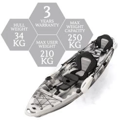 Merlin Double Fishing Kayak Package - Grey Camo [Sydney] -Kayak Specialty Store K2FS MERLIN GREYCAMO 8