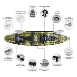 Merlin Double Fishing Kayak Package - Jungle Camo [Sydney] -Kayak Specialty Store K2FS MERLIN JUNGLECAMO 6