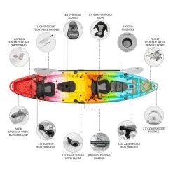 Merlin Double Fishing Kayak Package - Rainbow [Sydney] -Kayak Specialty Store K2FS MERLIN RAINBOW 6