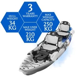Merlin Pro Double Fishing Kayak Package - Blue Camo [Sydney] -Kayak Specialty Store K2FS MERLINPRO BLUECAMO 8