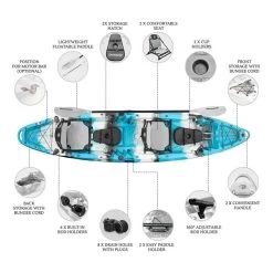 Merlin Pro Double Fishing Kayak Package - Blue Lagoon [Sydney] -Kayak Specialty Store K2FS MERLINPRO BLUELAGOON 6