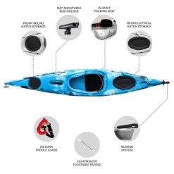 Oceanus 3.8M Single Sit In Kayak - Blue Sea [Sydney] -Kayak Specialty Store K2FS OCEANUS BLUESEA 6