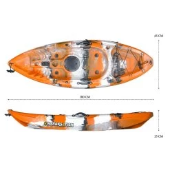 Puffin Pro Kids Kayak Package - Tiger [Sydney] -Kayak Specialty Store K2FS PROPUFFIN TIGER 7