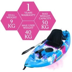 Puffin Pro Kids Kayak Package - Twilight [Sydney] -Kayak Specialty Store K2FS PROPUFFIN TWILIGHT 8