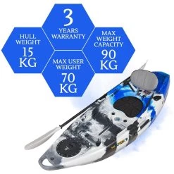 NEXTGEN 7 Fishing Kayak Package - Blue Camo [Sydney] -Kayak Specialty Store NGS 07 BLUECAMO 8