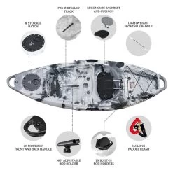 NEXTGEN 7 Fishing Kayak Package - Grey Camo [Sydney] -Kayak Specialty Store NGS 07 GREYCAMO 6