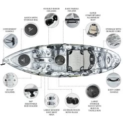 NEXTGEN 9 Fishing Kayak Package - Grey Camo [Sydney] -Kayak Specialty Store NGS 09 GREYCAMO 6