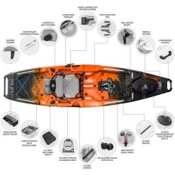 Nextgen 11.5 Pedal Kayak Coral [Sydney] -Kayak Specialty Store NGS 11.5 CORAL MAX 8