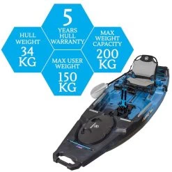 Nextgen 11.5 Pedal Kayak Steelblue [Sydney] -Kayak Specialty Store NGS 11.5 STEELBLUE MAX 9