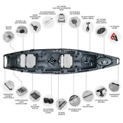 NextGen 13 Duo Pedal Kayak Raven [Pickup Sydney] -Kayak Specialty Store NGS 13 DUO RAVEN 6