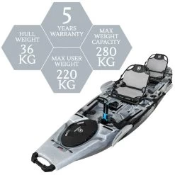 NextGen 13 Duo Pedal Kayak Thunder [Pickup Sydney] -Kayak Specialty Store NGS 13 DUO THUNDER 8