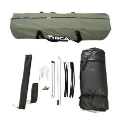 Orca Outdoors Deluxe Double Size Canvas Swag With 70mm Mattress And Awning Poles - Khaki 24 Orca Outdoors Deluxe Double Size Canvas Swag With 70mm Mattress And Awning Poles - Khaki -Kayak Specialty Store OD SWAG DB KHAKI 11