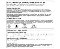 Orca Outdoors Deluxe Double Size Canvas Swag With 70mm Mattress And Awning Poles - Sand -Kayak Specialty Store OD SWAG DB SAND 4