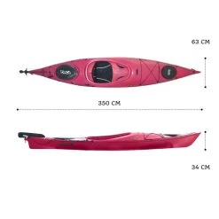 ORCA Oceanus 11.5 Single Sit In Kayak - Fuchsia [Sydney] -Kayak Specialty Store OS OCEANUS 11.5 FUCHSIA 6
