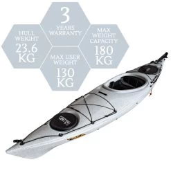 ORCA Oceanus 11.5 Single Sit In Kayak - Pearl [Sydney] -Kayak Specialty Store OS OCEANUS 11.5 PEARL 8
