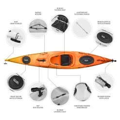 ORCA Oceanus 12.5 Single Sit In Kayak - Sunrise [Sydney] -Kayak Specialty Store OS OCEANUS 12.5 SUNRISE 6