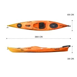 ORCA Oceanus 12.5 Single Sit In Kayak - Sunrise [Sydney] -Kayak Specialty Store OS OCEANUS 12.5 SUNRISE 7