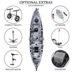 ORCA Triton Pro Fishing Kayak Package - Arctic [Sydney] -Kayak Specialty Store OS TRITON ARCTIC 9