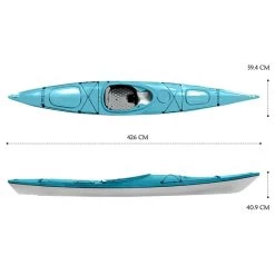 Orca Outdoors Xlite 14 Ultralight Performance Touring Kayak - Aqua [Sydney] -Kayak Specialty Store OS XLITE 14 AQUA 2