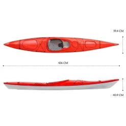 Orca Outdoors Xlite 14 Ultralight Performance Touring Kayak - Krimson [Sydney] -Kayak Specialty Store OS XLITE 14 KRIMSON 2