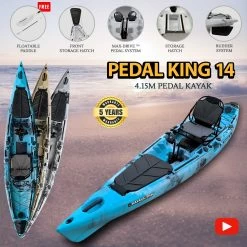 4.15M Pedal King 14 Foot Pedal Kayak Blue Sea [Sydney] -Kayak Specialty Store PKS 14 BLUESEA MAXDRIVE 11